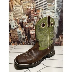 DURANGO Lady Rebel Womens Sz 9 M Brown Leather Buckaroo Stockman Cowboy Boots